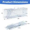 24 Humane Animal Trap Live Animal Trap Cage for Squirrels Small Stray Cats Rabbits Groundhogs Moles Gophers and Chipmunks up to 5.5 lbs Galvanized Rustproof Live Animal Cage Trap