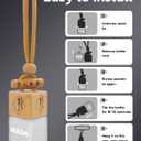 Car Air Fresheners | 10ml Air Freshener | Strong Perfume Hanging Diffuser with Odour Eliminaor Technology | Car Accessories for Men | Car Scents Air Fresheners by Ikeda (Square, Coconut) (0.34 Fl Oz (Pack of 1))