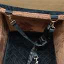 WOOAIDAGG Dog Car Seat for Medium Sized Dog,Pet Travel Car Bed with Seat Belt Channle,Fully Detachable and Washable Car Dog Seat with Adjustable Straps,3 Straps Easy to Install (Black/Brown)