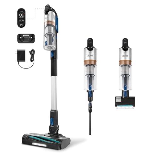 LEVOIT Cordless Vacuum Cleaner with HEPA Filter, Stick Vac with Tangle-Resistant Design, Up to 60 Mins, Powerful Suction, Lightweight, Mini Motorized Brush, for Carpet, Hard Floor, Pet Hair, LVAC-300