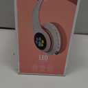 Cat Ear Kids Bluetooth Headphones for Girls Children Teens, LED Light Up Wireless/Wired Mode Foldable Stereo Girls Headphones with Built-in Mic for School Birthday Xmas Gift (Pink)