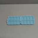 Foldable Weekly Pill Organizer 2 Times a Day with 2 Extra Compartments - Etched Labels - Portable 7 Day AM PM Medicine Box, Week Daily Travel Pill Case Holder for Vitamin, Supplement -Sky Blue