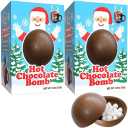 Christmas Hot Milk Chocolate Bombs, 12-Pack Chocolaty Hallow Filled with Mini Marshmallows Birthday, Cocoa Bombs (EXP 02/11/27)