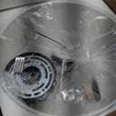 12.6" Semi Flush Mount Ceiling Light Fixture, 3-Light Black Drum Flush Mount Light Fixtures with White Fabric Shade, Modern Close to Ceiling Lights for Living Room Bedroom Hallway Entryway Foyer