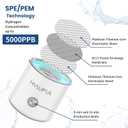 5000PPB Hydrogen Water Bottle, 3 in 1 Generator With SPE/PEM Electrolysis Technology, Water Ionizer Machine for Home, Office - White