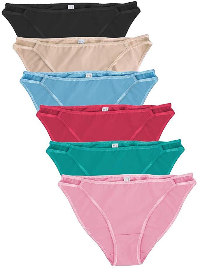 Jo & Bette String Bikini Underwear for Women - Bikini Panties - Cotton Underwear Tango Hipster Soft Sexy 6 Pack S