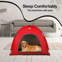 Red, Large Cat & Dog Waterproof Tent House - Washable Indoor/Outdoor Bed, Cave Nest for Small Pets