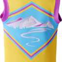 Girls Cheerleader Costume Outfit Halloween Cheer Uniform Dress Up with Accessories (Yellow, XXL)