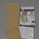 Truform 15-20 mmHg Compression Stockings for Men and Women, Knee High Length, Open Toe, Beige, X-Large