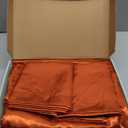 P Pothuiny Satin Sheets Queen (6 Pieces) - Luxury Silky Bed Sheets Set, Including 1 Fitted Sheet, 1 Flat Sheet + 4 Pillowcases in Burnt Orange