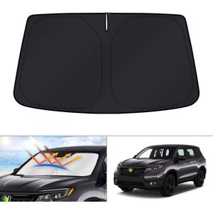 KUST Windshield Sun Shade for 2019-2024 2025 Honda Passport Sport Accessories,SUV,EX-L,Touring,Eliten Window Sunshade Sun Visor Protector Foldable Blocks UV Rays Keep Your Car Cooler