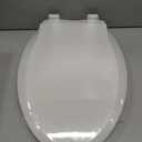 JINGZE Elongated Toilet Seat Slow Close, Quiet Toilet Seat Cover with Never Loosen Durable Toilet Seat Lid Easy to Install & Clean, Polypropylene (PP), White