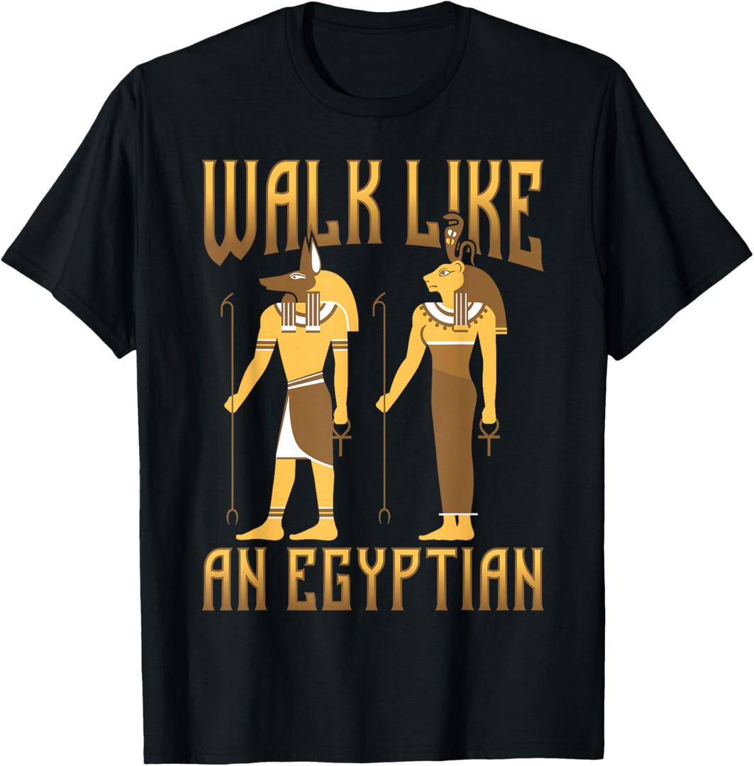 Egypt Funny Walk Like An Egyptian T-Shirt (Black, Large)