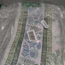 DCX Green 5x7 Area Rug, Machine Washable Non Slip Stain Resistant Soft Vintage Floral Rug, for Living Room, Bedroom, Playroom, Soft Low Pile Large Nursery Carpet