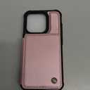 Vinich for iPhone 15 Pro Wallet Case with Card Holder, RFID Blocking Credit Slots Kickstand Shockproof Phone Cover Fit for iPhone 15 Pro 6.1", Rose Gold