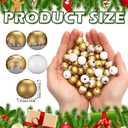 Bucherry 120 Pcs 16 mm Christmas Wooden Jesus Beads Nativity Wooden Craft Loose Advent Spacer Beads for DIY Christmas Ornaments Jewelry Making Home Wall Hanging Garland Holiday Decoration(Gold)
