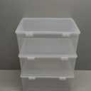 Stackable Clear Plastic CD Organizer,11.9"x 8.5"CD Storage Box, Clear CD Holder Case with Lids Store 40+ CDs, Storage Container Shelf Organizer Bin for DVDs,Video Games, Blu-ray, Books, Home, Office, Qty 3