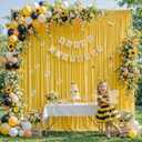 10x10ft Yellow Backdrop Curtains for Wedding Parties Wrinkle Free Yellow Curtains Photo Backdrop Drapes for Photography Birthday Baby Shower Soft Fabric Party Backgournd for Photoshoot, W5 x H10'