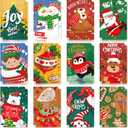 Faccito 48 Pcs Christmas Notepad Mini Notebooks Holiday Note Pads Bulk 12 Designs Small Memo Notepads Merry Christmas Theme Pocket Notebooks for Kids Xmas Classroom Office Favors Goodie Bag Fillers