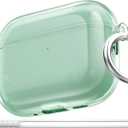 for AirPods Pro 3 Case Cover Clear,Soft TPU Transparent Drop Protection Cases with Cleaning Kit & Keychain,Magsafe Compatible Apple AirPods Pro 3 Gen (2026) Protective for Women Men - Green