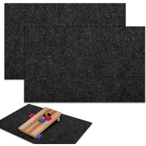 2 Pcs Cornhole Mats 60 x 96 Professional Cornhole Pitch Pads Cornhole Board Pad from Slipping Cornhole Mats for Under The Boards Keep Tossing Bags Clean and Secure Footing