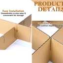 Feifeiya 8 Set Moving Box Divider Kits 13 x 13 x 3 Inch Shipping Cardboard Packing Dividers for Fruit Separation Glass Inserts Moving Kitchen Glassware Dish Packing Supplies(Box Not Included) (Brown)