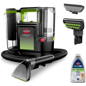 BISSELL Little Green Max Pet SmartMix Portable Carpet and Upholstery Deep Cleaner, Car/Auto Detailer, with SmartMix Technology, Self-Cleaning Tough Stain Tool and Pet Hair Removal Tool, 38572