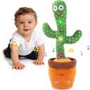 Talking Cactus Toy for Babies 6+ Months & Toddlers - Dancing Singing Repeating Cactus Toy with 10 Songs & Lights, Interactive Plush Gift for Kids Age 1 2 3 4 5 6, Easter Gifts for Kids