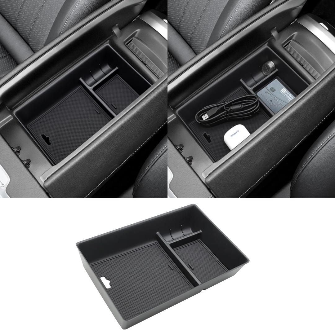 Center Console Accessory Organizer for 2023 Mercedes Benz EQE350,Armrest Storage Box Insert Tray Compatible with Mercedes Benz EQE350 EQE350+ EQE500 EQS 450+ 400 580 AMG 2023+Interior Accessory
