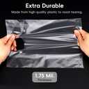 POPGIFTU Clear Plastic Bags with Handles 100 Pack, 12x15 Medium Merchandise Bags Bulk, Transparent Retail Shopping Bags for Clothing, Packaging, Stores