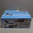 Ceiling Fans with Lights, 42 Inch Ceiling Fan with Light And Remote, 3CCT Flush Moun Low Profile Ceiling Fans, 6 Speed Noiseless LED Ceiling Fan, Black Ceilings Fan with Remote for Bedroom Living Room