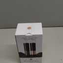 Electric Salt and Pepper Grinder Set Automatic Battery Pepper Mill Shakers Adjustable Coarseness Upgraded Larger Capacity with Led Home and Kitchen Appliances Birthday Gifts for Women Mom (Black/Black)