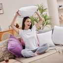 Qeils 12 x 20 Pillow Inserts Set of 2 White Throw Pillow Inserts with Soft Polyester Cover - Rectangle Square Interior Sofa Pillow Inserts Decorative Pillow Insert White Couch Pillow