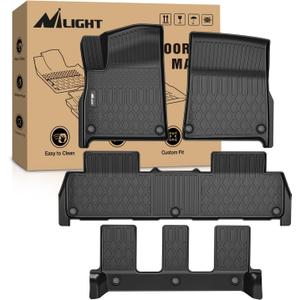 Nilight Floor Mats for Rivian R1S 2022 2023 2024 2025 (7 Seats Only) All Weather Custom Fit Heavy Duty Floor Liners
