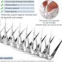 Bird Spikes 40 Inch Stainless Steel Bird Deterrent, Snake and Raccoon Deterrent, Squirrel Baffles for Bird Feeders, Anti Climb Spikes