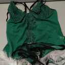 Christmas Lingerie for Women Santa Dress Lingerie Babydoll Lace Chemise Strappy Underwire Push Up Bra Size S