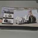 ROOHUA Pot Rack -Expandable Pan Organizer for Cabinet, Lid Holder with 10 Adjustable Compartment for Kitchen Cabinet Cookware Baking Frying Rack (Black)