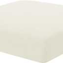 Hokway Couch Cushion Slipcovers Small Stretch Reversible Cushion Protector Slipcovers Sofa Cushion Protector Covers(Creamwhite, Small) (Small (1 Piece))