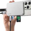 ORICO BookDrive 512GB Magnetic External SSD with SD/TF Card Reader, PD 100W Charging, Type-C Audio Interface for Laptop & USB-C Smartphone - Magsafe Portable SSD, 1000MB/s for USB 3.2 Gen2-P10PRO