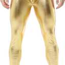 DTODWW Men's Faux Leather Activewear Leggings Slim Fit Tight Pants Long PU Pants for Men Clubwear, XL