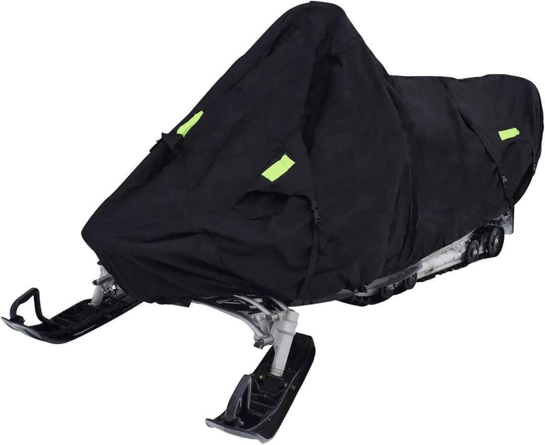 Budge Sportsman Trailerable Snowmobile Cover, Heavy-Duty Waterproof Polyester, Fits Snowmobiles up to 145" L x 51" W x 48" H, Black