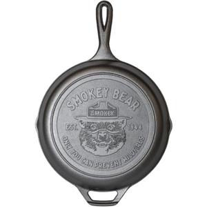 Lodge Cast Iron 10.25 In Skillet, Smokey Bear Logo
