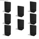 Book Ends, 8 Pieces Metal Bookend for Shelves, Bookends for Heavy Books, Book Holders for Shelves, Desk Organizers, Book Dividers for Office, School, Bookstore, Home