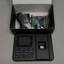 KUIIYER 2 in 1 Time Clocks for Employees Small Business (Fingerprint + Password) Employee Clock in & Out Machine Attendance Punch Clock