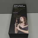 Round Hair Blow Dryer Brush - 1.2 Inch Ceramic Barrel Hair Dryer Brush for Short/Middle Hair, One Step Drying, Volumizing, Straightening and Styling, Negative Ionic Dryer Brush (Black-Golden, 1.2)