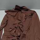 LYANER Women's Dressy Ruffle Blouse Long Sleeve Collar Neck Button Down Victorian Shirt Tops, M