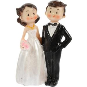 Wedding Cake Topper Bride and Groom Figurines Small Resin Couple Doll Wedding Cake Decorations Party Desktop Bride Figurines Ornaments