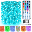 BrizLabs Color Changing Fairy Lights, 66ft 200 LED Pink Valentines Day Fairy Lights with Remote, RGB Xmas Tree Light with Timer Dimmable Twinkle Light Music Sync for Indoor Xmas Halloween Easter Party