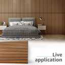 Art3d 4 Pack 47.2 x 23.6in. Wood Slat Acoustic Panels for Wall and Ceiling - 3D Fluted Sound Absorbing Panel with Wood Finish - Teak