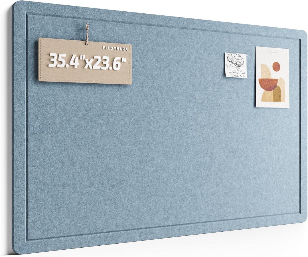 Felt Bulletin Board, 35.4"x23.6", Coastal Haze
Cork Board Alternative with Removable Adhesive Tabs, Foldable Felt Pin Board for Home, Office, Classroom & Dorm